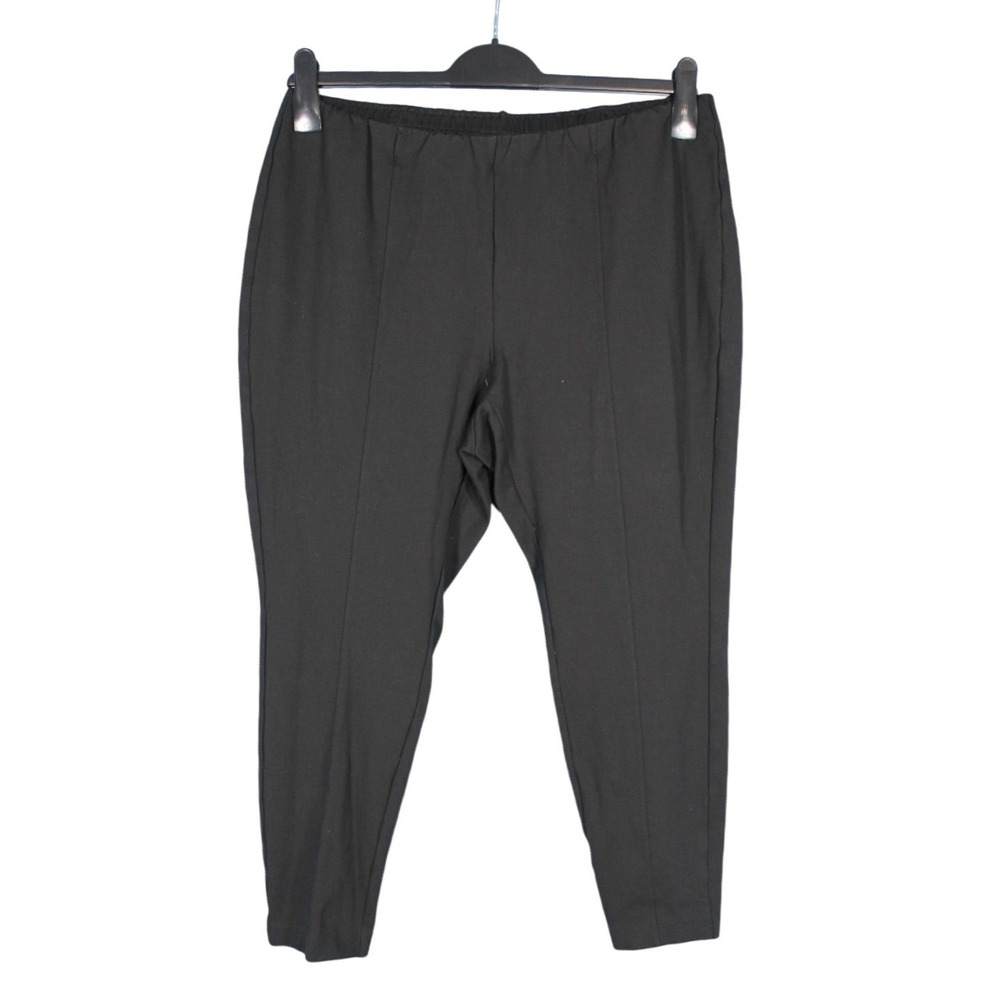J. JILL Black PONTE KNIT Darted MID-RISE Elastic Waist LEGGINGS Sz XLP XL-P
